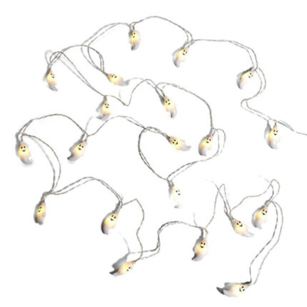 CADENA 20 LUCES LED FANTASMA BLANCO 2m